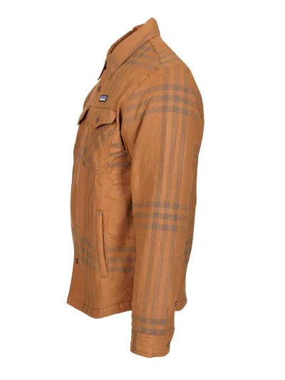Patagonia Brushed Flannel Shirt Jackets Brown In Multi