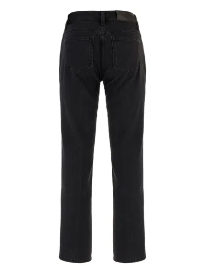 Seven Black Stretch Denim Jeans In Black