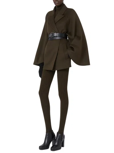 Max Mara Camel Coat With Belt In Brown