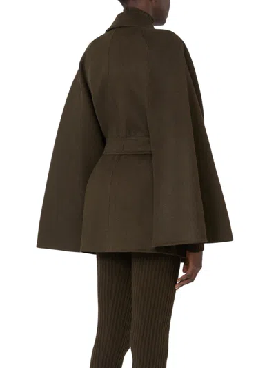 Max Mara Camel Coat With Belt In Brown