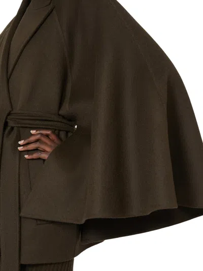 Max Mara Camel Coat With Belt In Brown