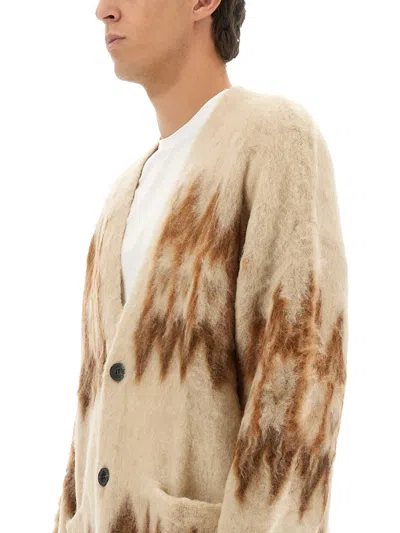 Isabel Marant Marant Nielson Mohair Blend Cardigan With Fair Isle Motif In Brown