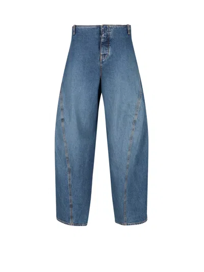 Alaïa Belt Loop Denim Trousers In Blue
