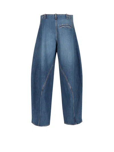 Alaïa Belt Loop Denim Trousers In Blue