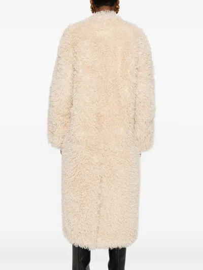Stand Studio Beige Tailored Coat With Classic Silhouette In Neutral