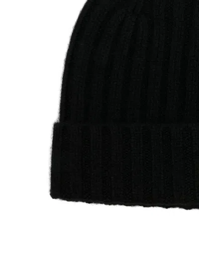 Beyou Ribbed-knit Cashmere Beanie In Black