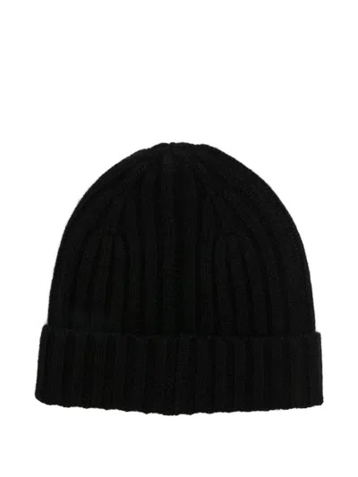 Beyou Ribbed-knit Cashmere Beanie In Black