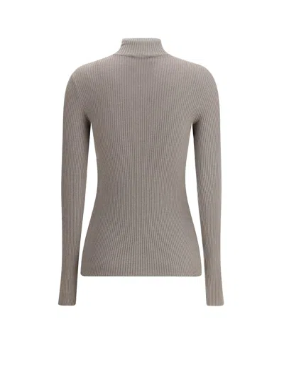 Brunello Cucinelli Turtleneck Sweater In Cashmere Blend In Orange