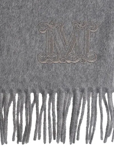 Max Mara Luxurious Cashmere Wraparound Rectangle Scarf In Gray