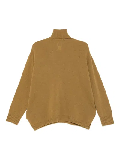 Alysi Cashmere Turtle-neck Jumper In Brown
