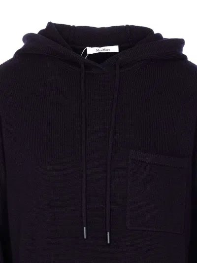 Max Mara Cashmere Wool Sweatshirt In Black