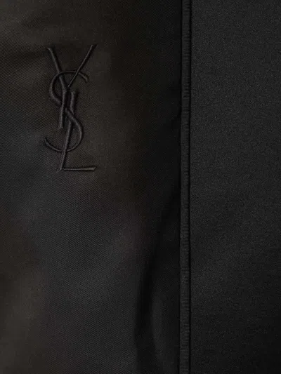 Saint Laurent Cassandre Double-breasted Jacket Jackets Black In Black