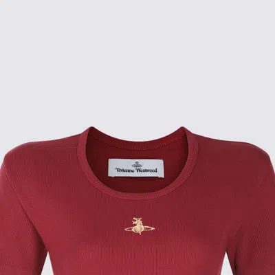 Vivienne Westwood Stylish Short Sleeve Jumpsuit With Round Neckline In Red