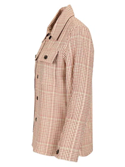 Bottega Veneta Checked Viscose Shirt Shirts Multicolor In Neutral