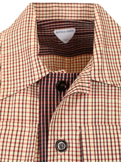 Bottega Veneta Checked Viscose Shirt Shirts Multicolor In Neutral