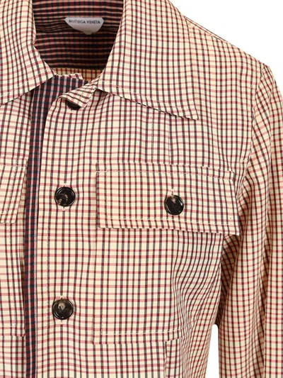 Bottega Veneta Checked Viscose Shirt Shirts Multicolor In Neutral