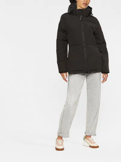 Canada Goose Black Polyester Blend Chelsea Parka In Black
