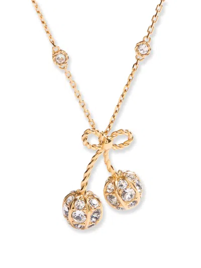 Valentino Cherrifyc Metal Necklace With Swarovski Crystals In Gold