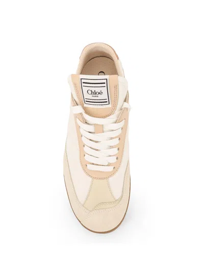 Chloé Multicolor Kick Leather And Suede Sneakers In Neutral