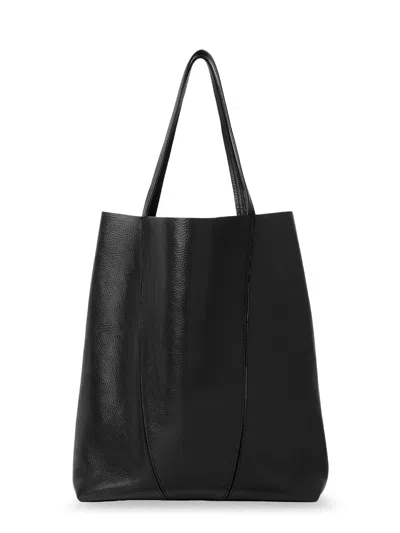 Chloé Spin North-south Tote Bag In Leather In Black