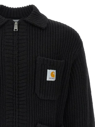 Carhartt Chore Knit Jacket Sweaters And Cardigans Black In Black