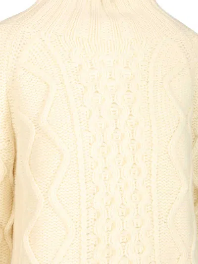 Filippa K Chunky Mock Neck Sweater Knitwear White In Multi