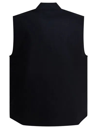 Carhartt Mens Black Classic Logo-embroidered Cotton Vest In Black