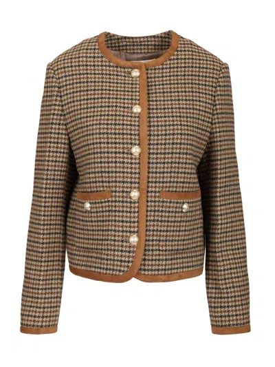 Dunst Classic Tweed Jacket Jackets Grey In Multi