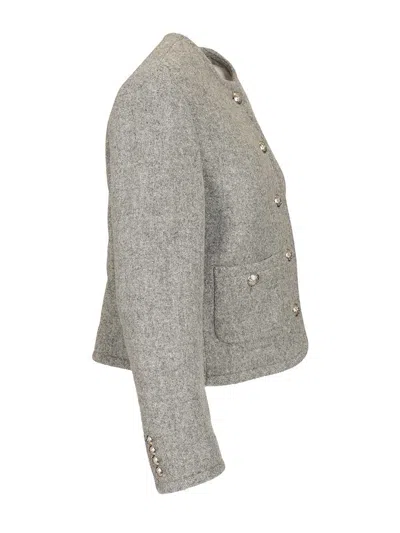 Dunst Button-detailed Patch-pocket Jacket In Gray
