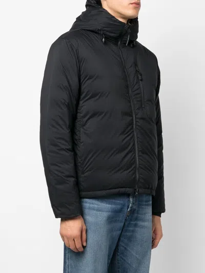 Canada Goose Insulated Jackets Featuring Hood And Pockets In Black