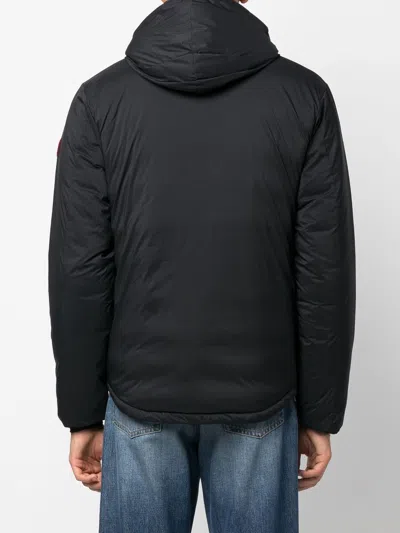 Canada Goose Insulated Jackets Featuring Hood And Pockets In Black