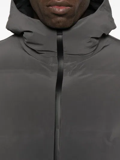 Herno Hooded Quilted Coat In Brown