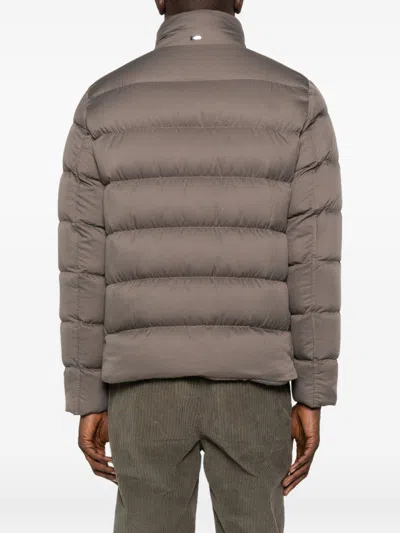 Herno Insulated Jackets With High Neck And Pockets In Brown