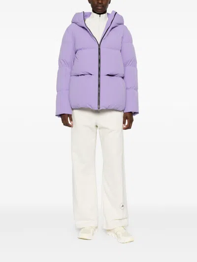 Woolrich Cloud Down Jacket In Stretch Nylon With A Matte Finish In Purple