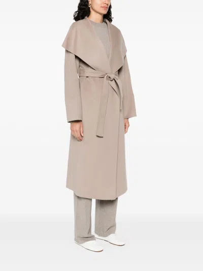 Soft Goat Coats Light And Natural In Neutral
