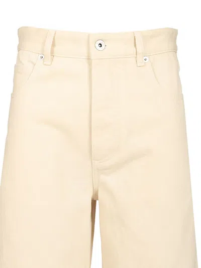 Bottega Veneta Women Contrast Cuff Jeans In Neutral