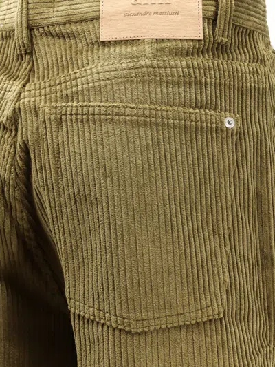 Ami Alexandre Mattiussi Ami Paris Men Corduroy Trousers In Green