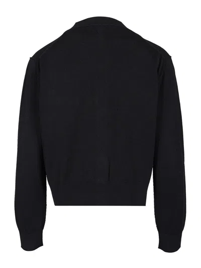 Bottega Veneta Cotton And Viscose Twin-set Knitwear Blue In Black