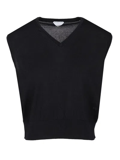 Bottega Veneta Cotton And Viscose Twin-set Knitwear Blue In Black