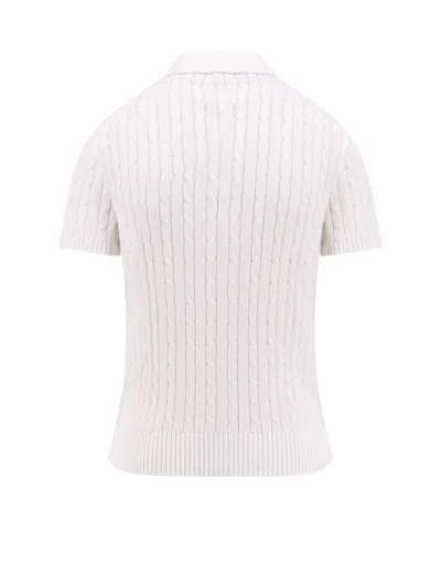 Polo Ralph Lauren Cotton Cardigan With Contrasting Logo Embroidery In White