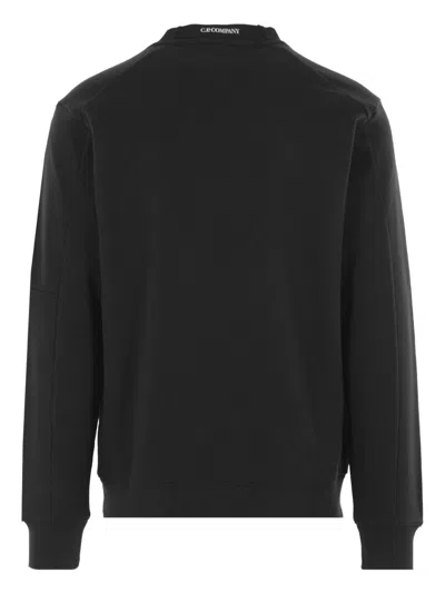C.p. Company Men Cotton Crewneck Sweatshirt In Black