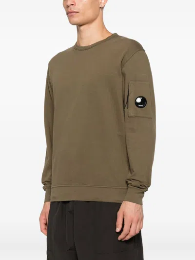 C.p. Company C.p.company Cotton Crewneck Sweatshirt In Brown