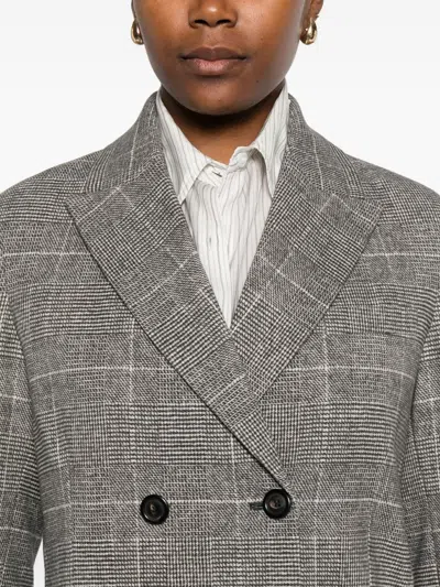 Circolo 1901 Cotton Double-breasted Jacket In Gray