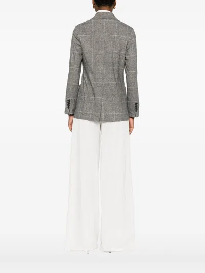 Circolo 1901 Cotton Double-breasted Jacket In Gray