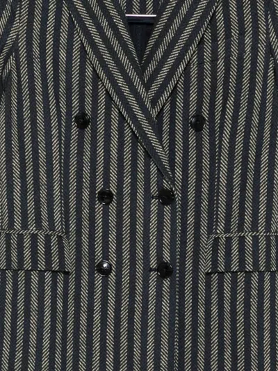 Circolo 1901 Cotton Double-breasted Jacket In Multi