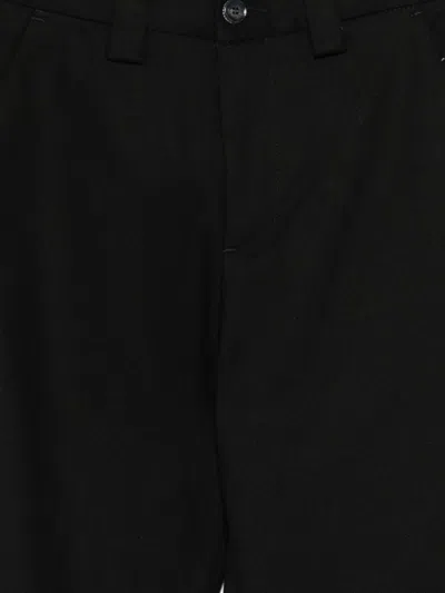 White Sand Cotton Flared Trousers In Brown