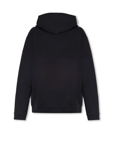 Maison Margiela Cotton Hooded Sweatshirt In Black