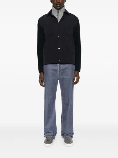 Herno Tailored Jacket With Chest Pockets And Long Sleeves In Blue