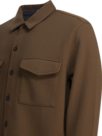 Vince Cotton Overshirt Jacket Jackets Brown In Brown