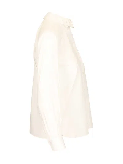 Saint Laurent Cotton Poplin Shirt Shirts White In Yellow